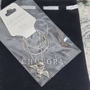 Silver Bird Pendant Necklace